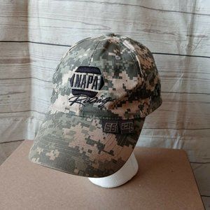 NAPA Racing Hat Martin Truex #56 Ron Capps #28 Camo Fallen Heroes NASCAR Cap.